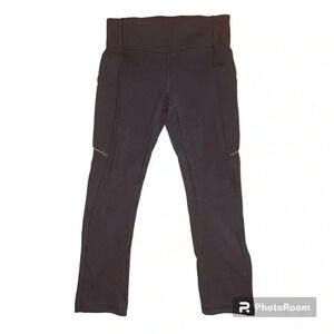 246 Lululemon black cropped leggings, size 4